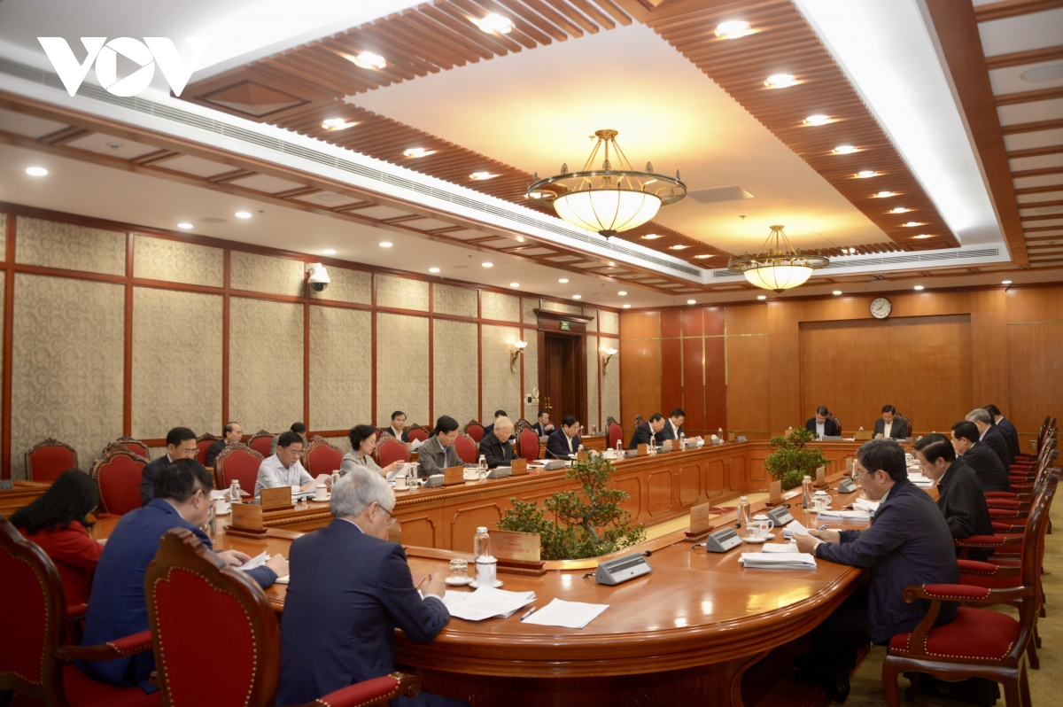 Tổng Bí thư Nguyễn Phú Trọng chủ trì cuộc họp Bộ Chính trị, Ban Bí thư - Ảnh 5.