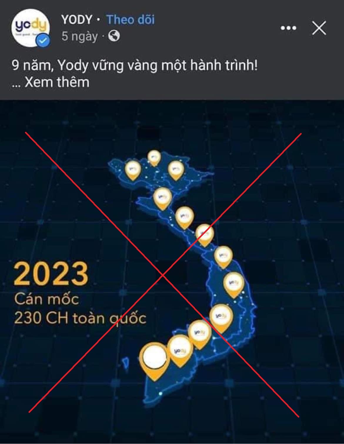 Yody bị xử phạt 15 triệu đồng vì đăng bản đồ thiếu Hoàng Sa, Trường Sa lên 53 tài khoản fanpage Facebook - Ảnh 1.