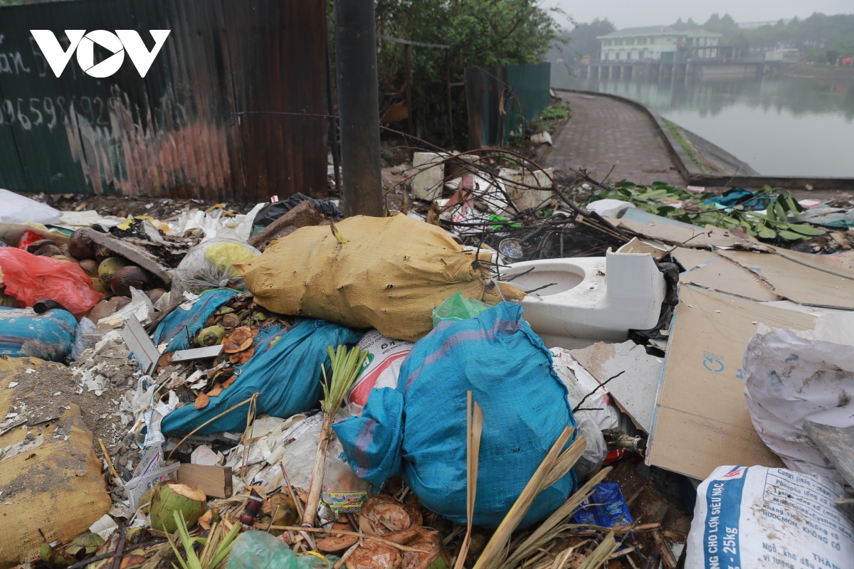 Rác thải vứt la liệt, bốc mùi hôi thối gần khu đông dân cư ở Hoàng Liệt - Ảnh 7.