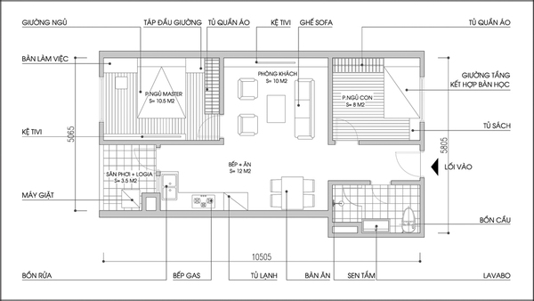 Tư vấn bố trí nội thất chung cư nhỏ  Trangkim