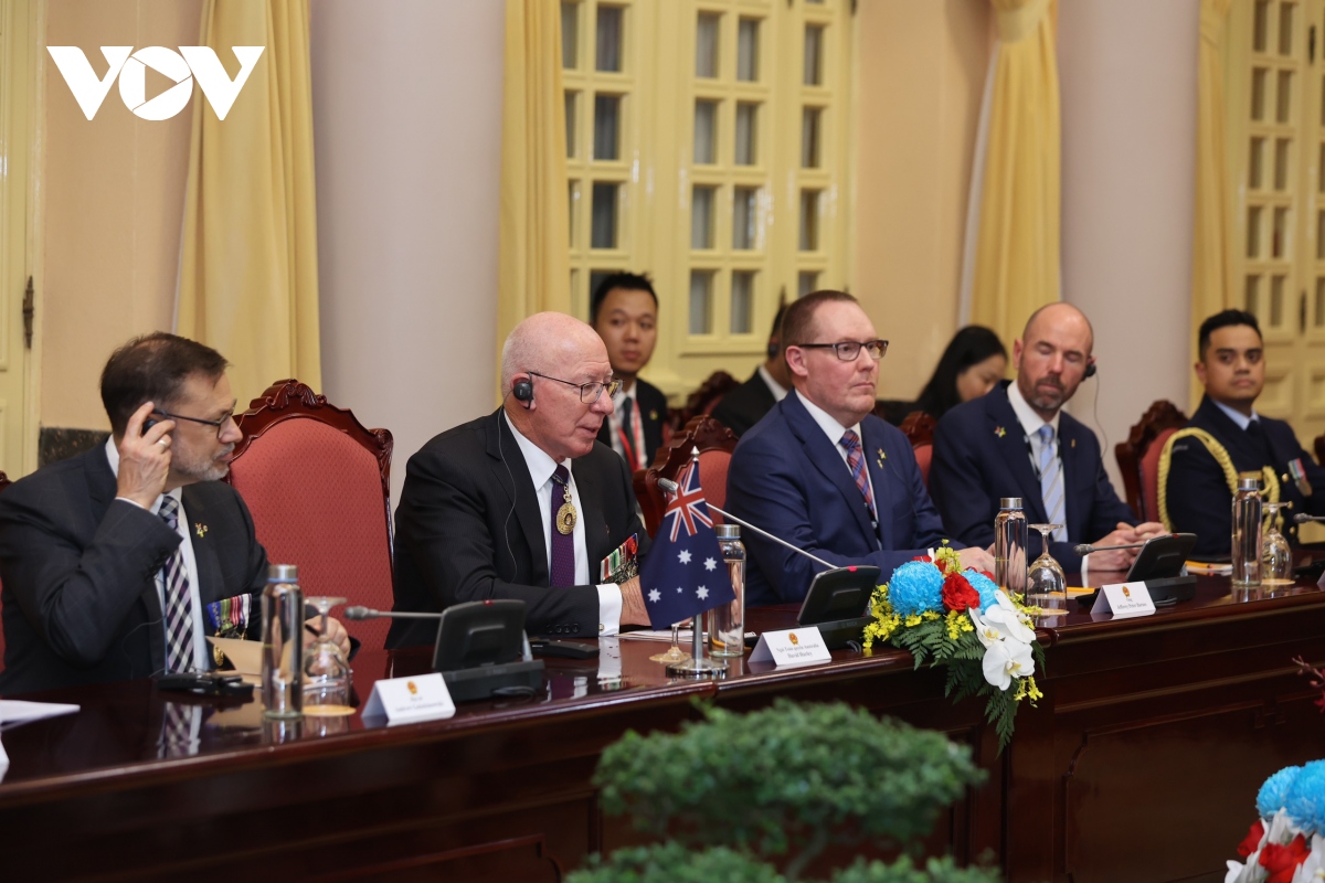 Chủ tịch nước Võ Văn Thưởng chủ trì Lễ đón và hội đàm với Toàn quyền Australia - Ảnh 9.