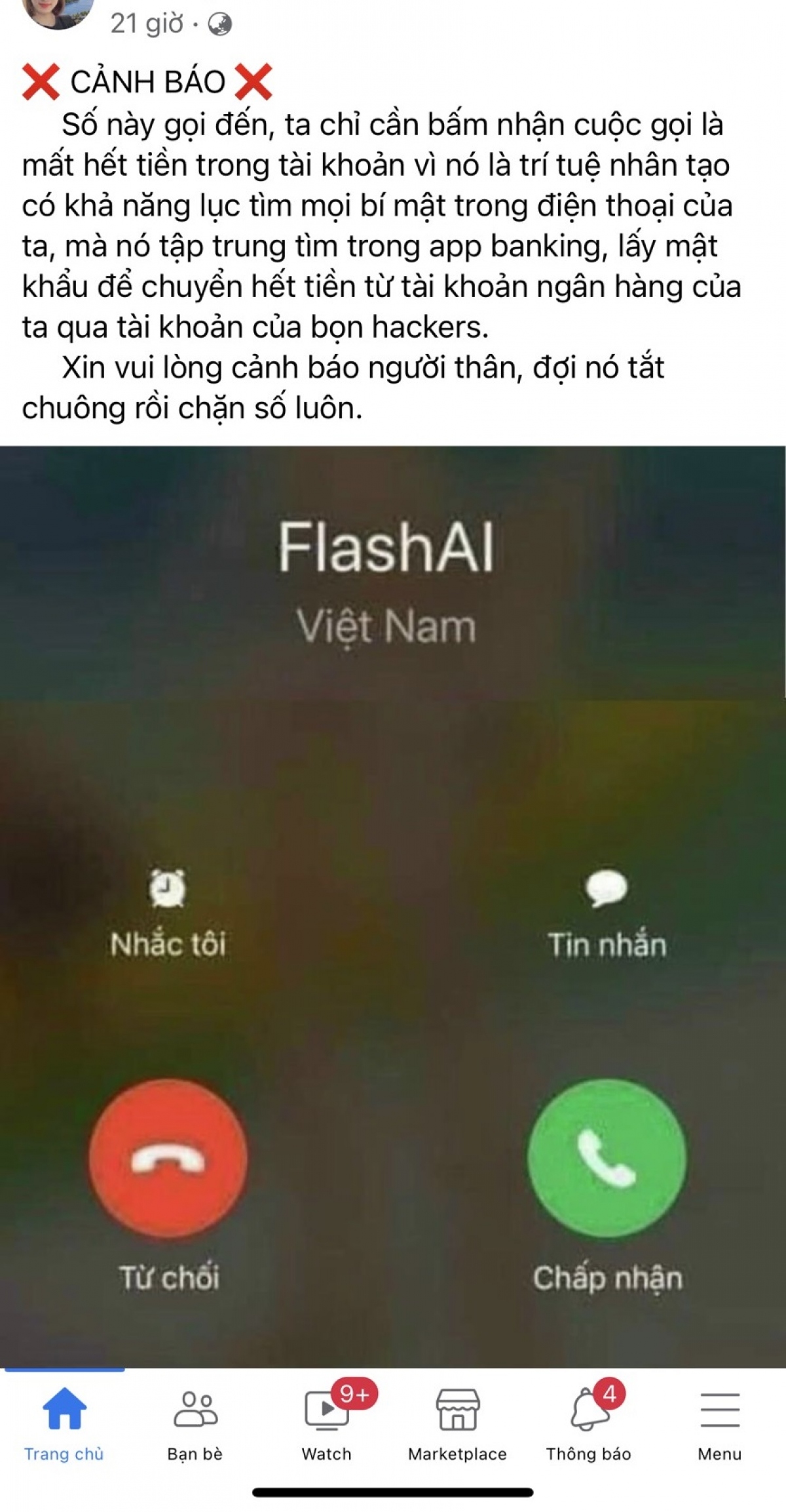 Thực hư chuyện nhận cuộc gọi FlashAI là mất tiền, mất thông tin - Ảnh 1.