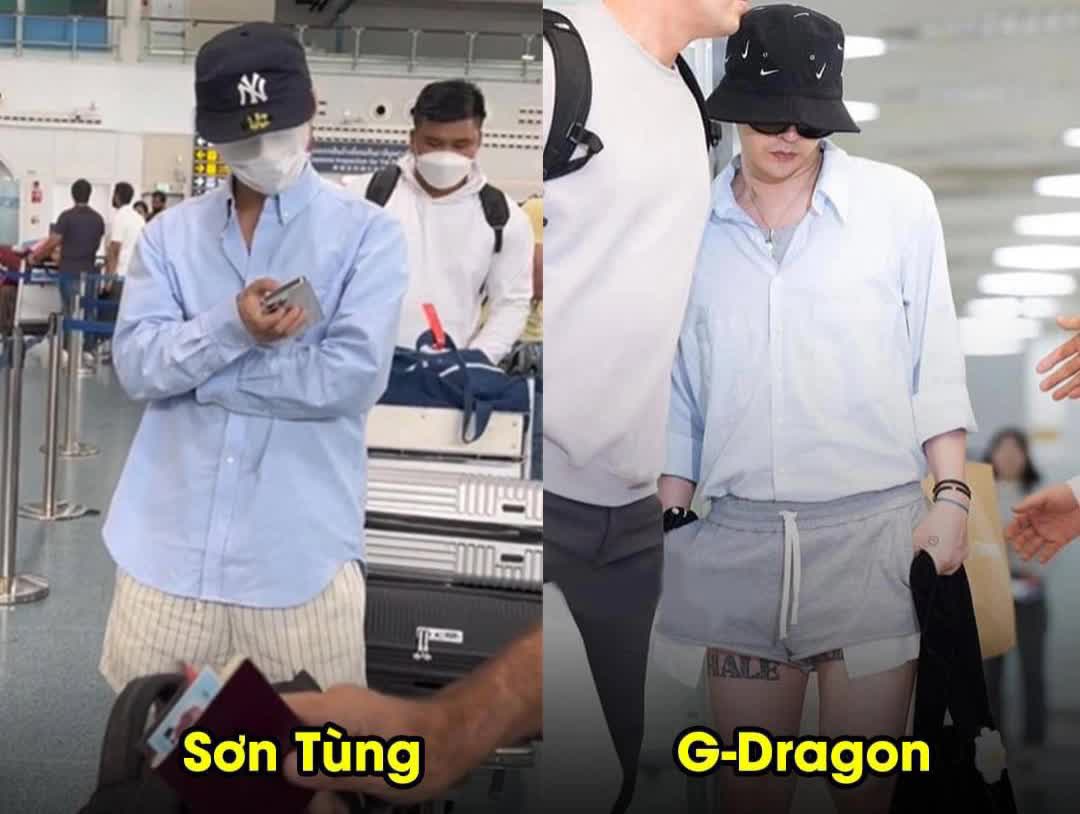 Sơn Tùng lại bị tố bắt chước G-Dragon mặc quần ngủ ra sân bay, lần này có hợp lý? - Ảnh 2.