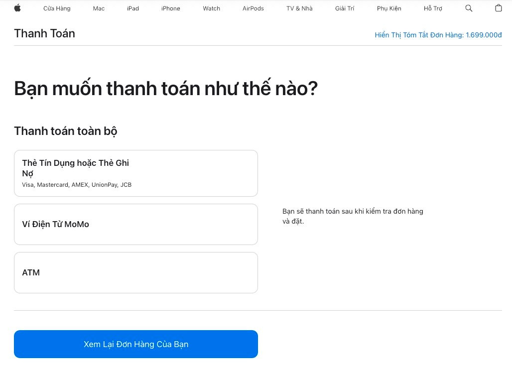 Apple chọn MoMo làm phương thức thanh toán chính thức tại cửa hàng trực tuyến Apple Việt Nam, cho phép khách trả góp 6-24 tháng - Ảnh 1.