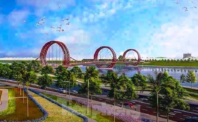 Ngắm thiết kế cây cầu 1.500 tỉ đồng sắp xây trên sông Trà Khúc - Ảnh 1.