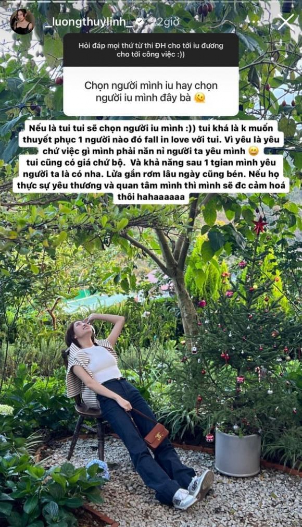 Hoa hậu Lương Thùy Linh bất ngờ chia sẻ quan điểm về tình yêu - Ảnh 1.
