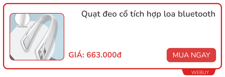 Chợ mạng xuất hiện quạt đeo cổ tích hợp loa bluetooth, giá hơn nửa triệu - Ảnh 7.