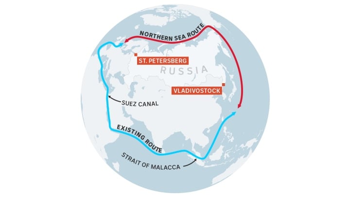 Tuyến đường biển qua Bắc Cực giúp Nga thành cường quốc hàng hải thế giới? - Ảnh 1.