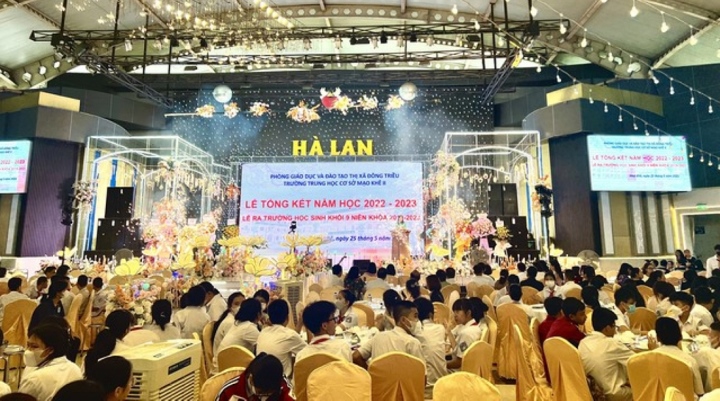 Quảng Ninh: Hiệu trưởng THCS Mạo Khê 2 phân trần về buổi tổng kết 'hoành tráng' - Ảnh 5.