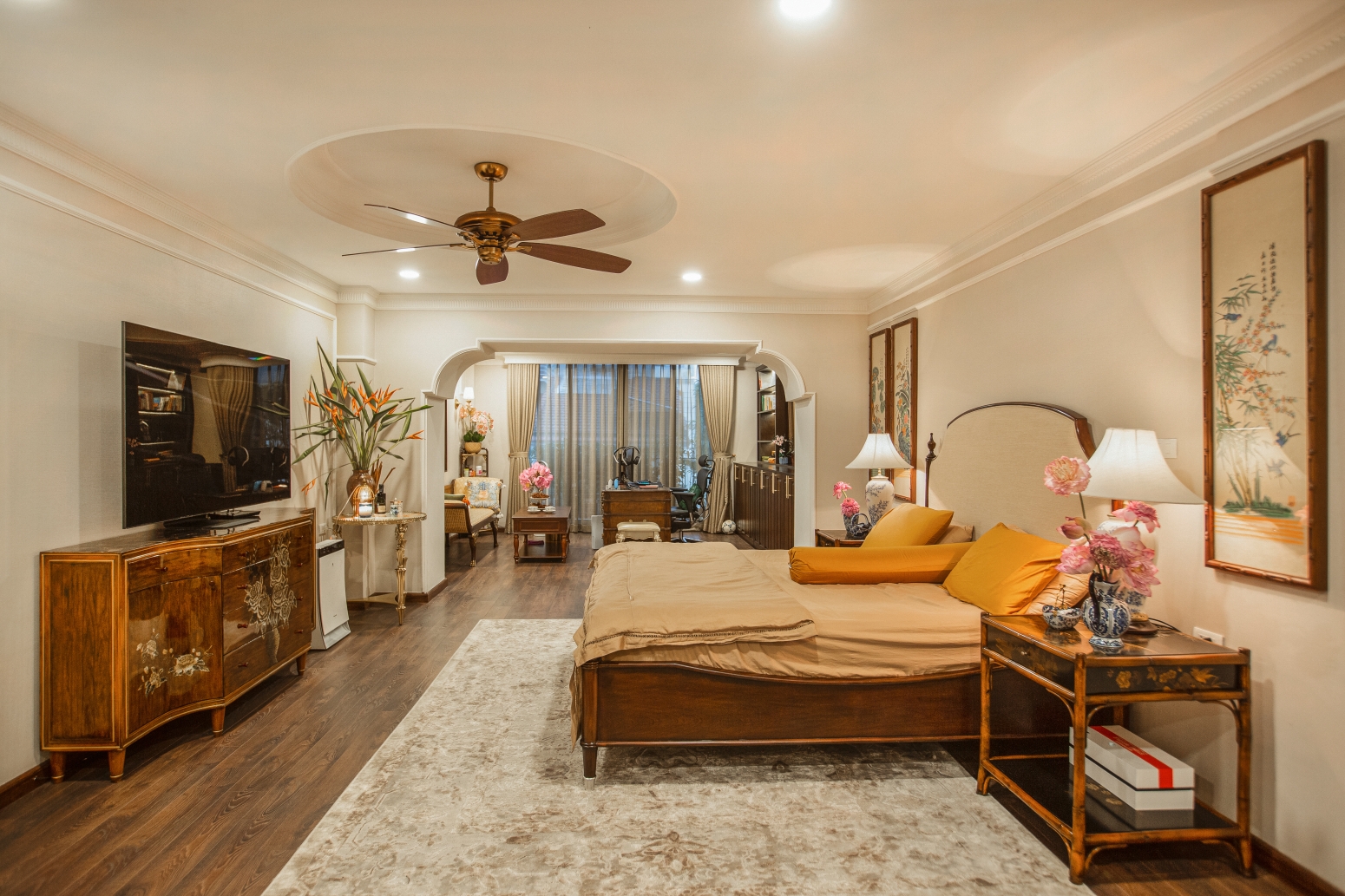 Ngôi nhà 10 tầng với 2 mặt view phố cổ của cô chủ Tiệm Thơ: Diện tích sử dụng lên tới 1.300m2, nội thất khảm trai mà vẫn hiện đại - Ảnh 7.