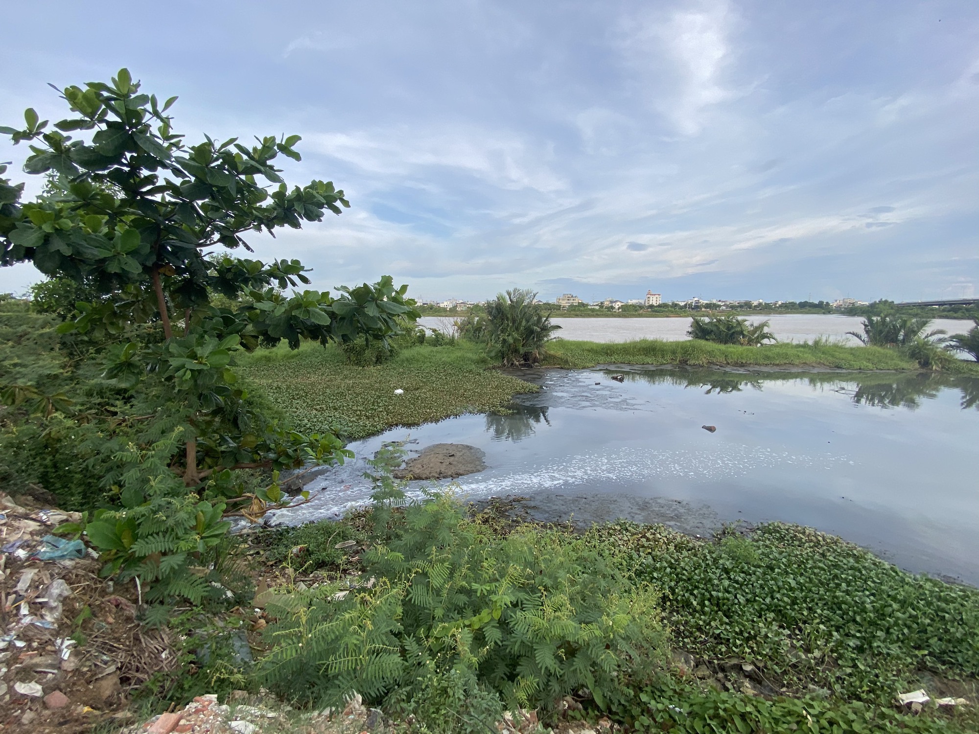 CLIP: Kinh hoàng nước thải đen ngòm đổ ra sông ở Đà Nẵng - Ảnh 4.