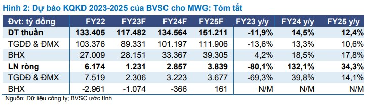 BVSC: Lợi nhuận ròng của MWG có thể giảm 80% trong năm nay, chuỗi Bách Hóa Xanh tiếp tục lỗ hơn 1.000 tỷ - Ảnh 1.