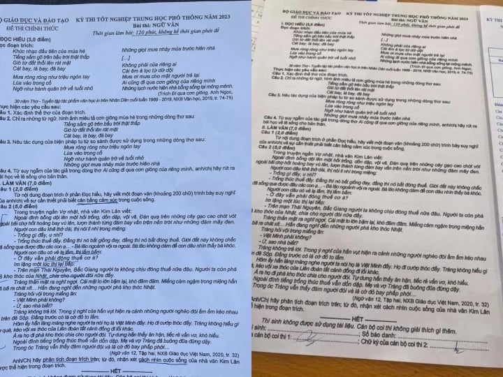 Nghi vấn lộ đề Văn thi tốt nghiệp - Ảnh 1.