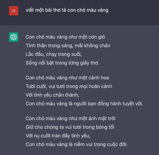 So khả năng làm thơ tình của ChatGPT và chatbot AI của Việt Nam - Ảnh 3.