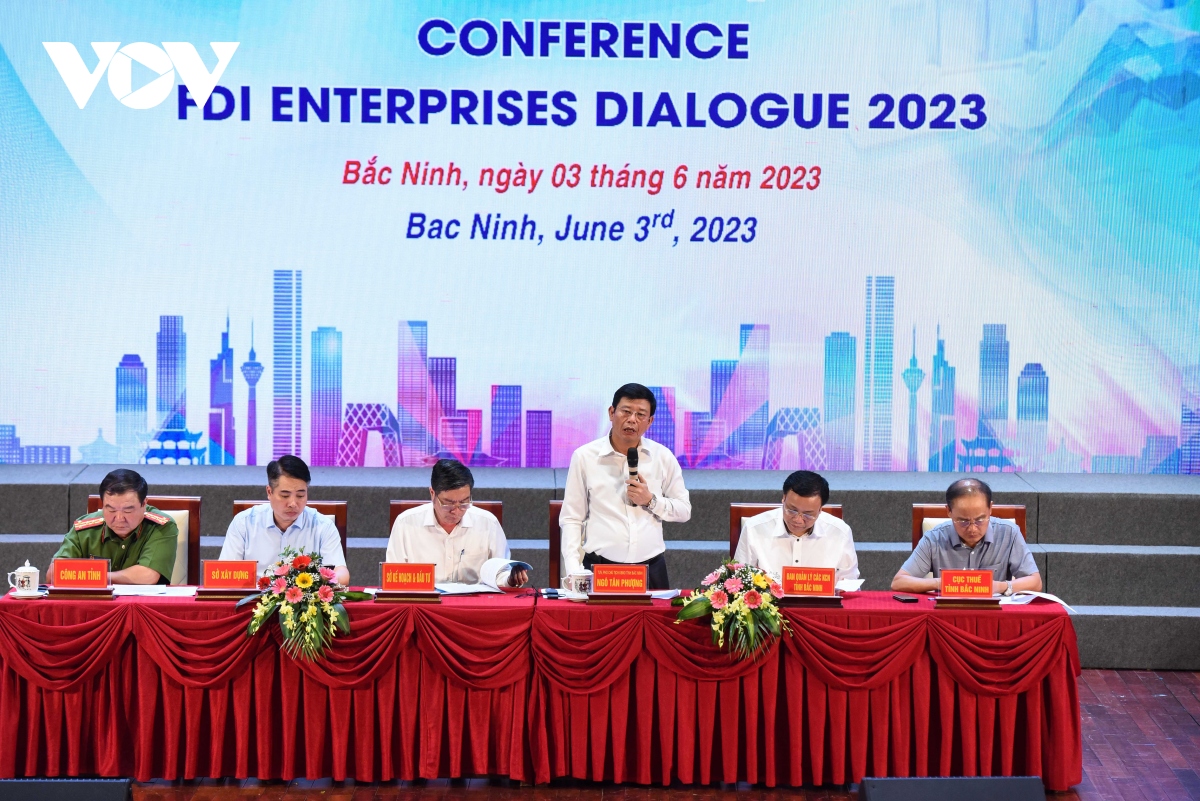 Bắc Ninh đối thoại, tháo gỡ khó khăn cho các doanh nghiệp FDI - Ảnh 1.