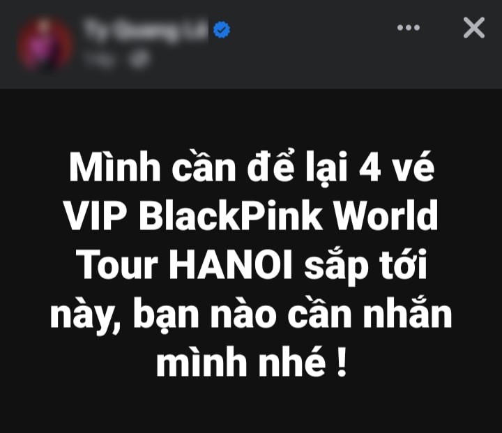Ê chề vì ôm vé BlackPink tại Hà Nội, bán lại không ai mua - Ảnh 2.