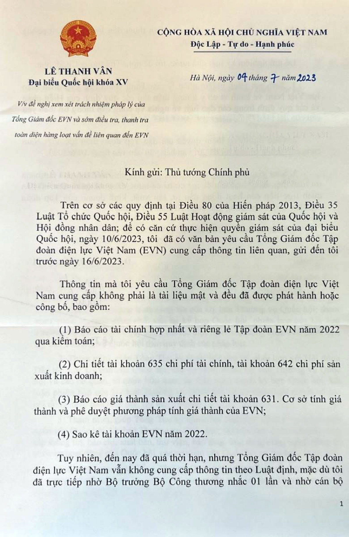 Thủ tướng chỉ đạo liên Bộ và Thanh tra xem xét giải quyết các vấn đề của EVN - Ảnh 2.