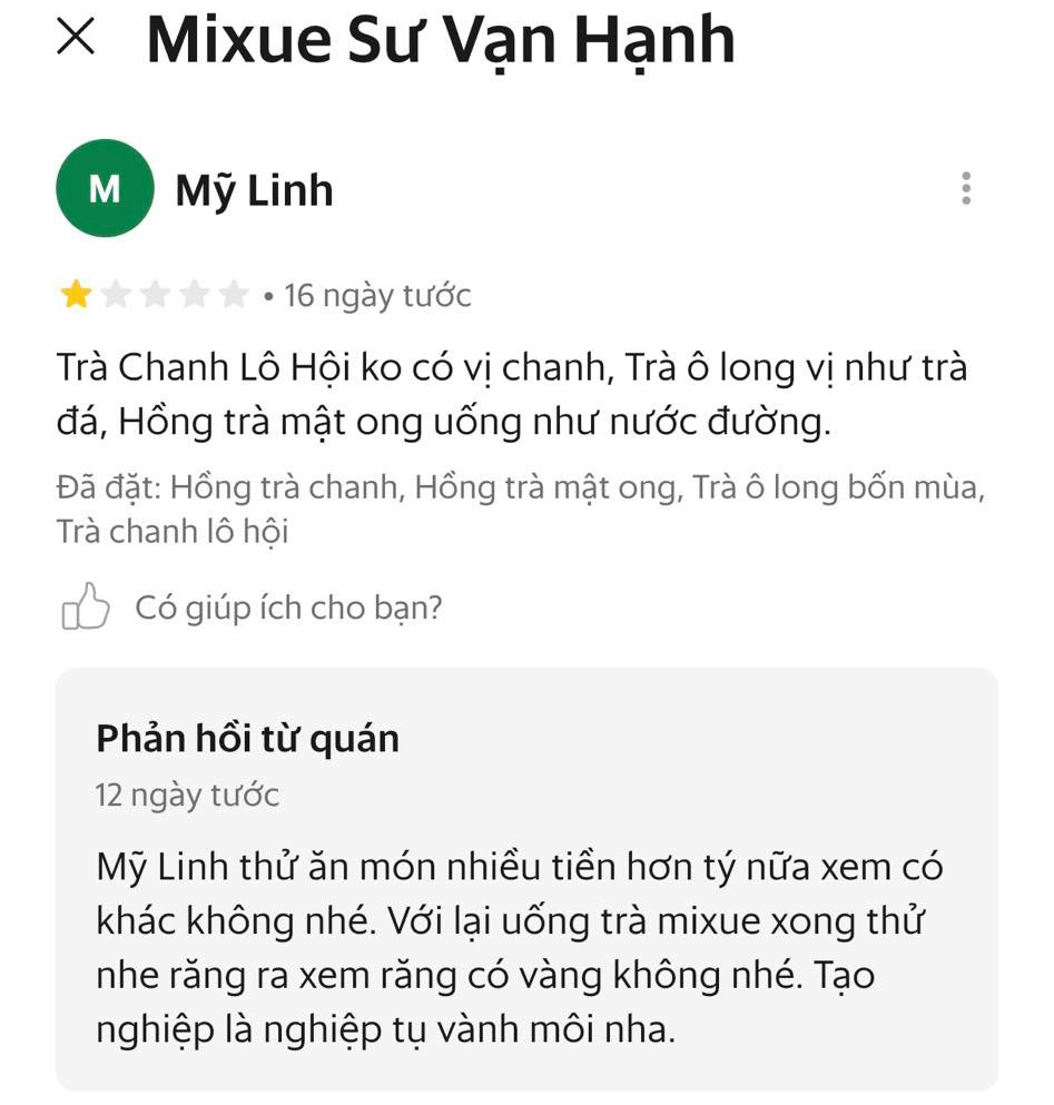 Quán trà sữa nổi tiếng mắng khách 'mất dạy', 'thần kinh', chủ quán phản hồi gì? - Ảnh 1.