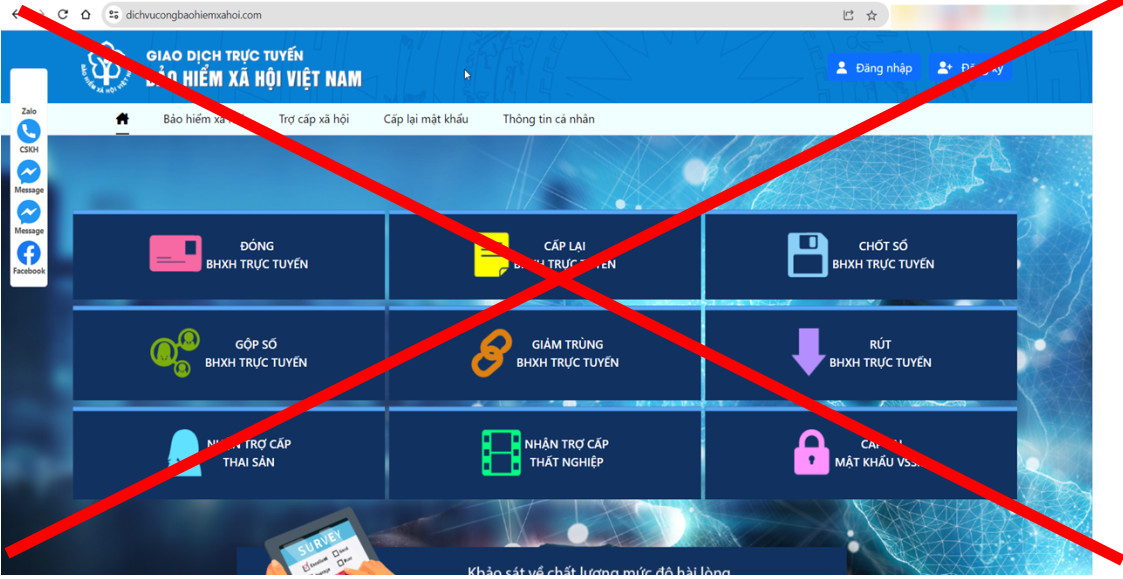 Cảnh báo trang web giả mạo Cổng Thông tin điện tử Bảo hiểm Xã hội Việt Nam - Ảnh 1.