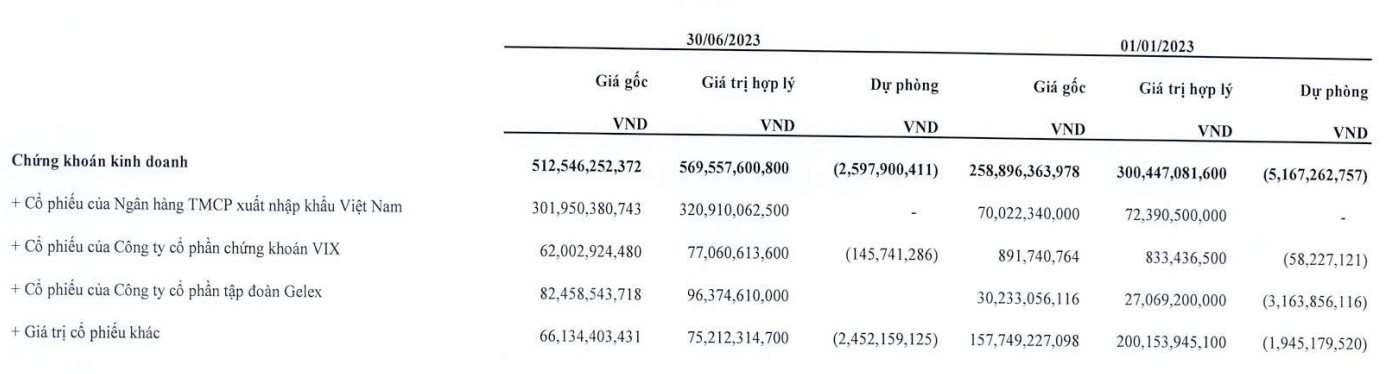 Dành gần 1 nửa tổng tài sản để đầu tư chứng khoán, một DN chi hơn 300 tỷ nắm 15 triệu cổ phiếu Eximbank, vay CTCK 270 tỷ đồng - Ảnh 1.