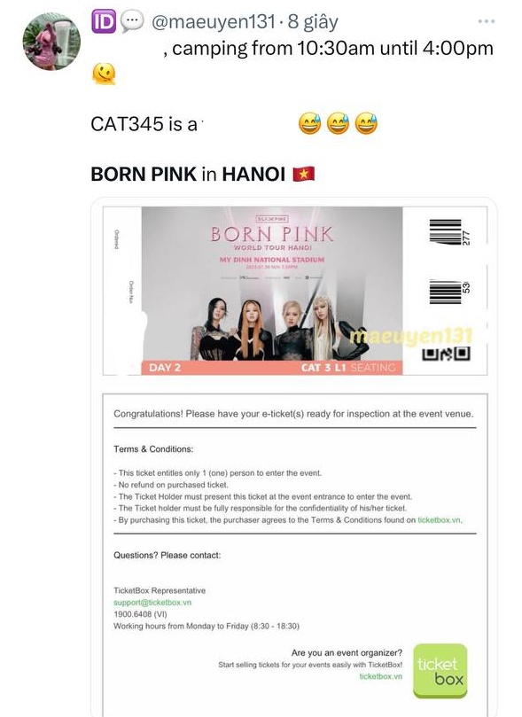 Ngày mở bán vé concert BLACKPINK: Sold-out nhiều hạng vé, fan quốc tế đưa “Born Pink Hà Nội lên thẳng #1 Twitter - Ảnh 10.