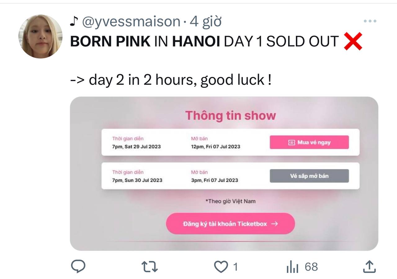 Ngày mở bán vé concert BLACKPINK: Sold-out nhiều hạng vé, fan quốc tế đưa “Born Pink Hà Nội lên thẳng #1 Twitter - Ảnh 9.