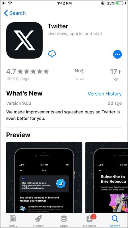 Apple từ chối đổi tên của ứng dụng Twitter trên App Store thành X - Ảnh 2.