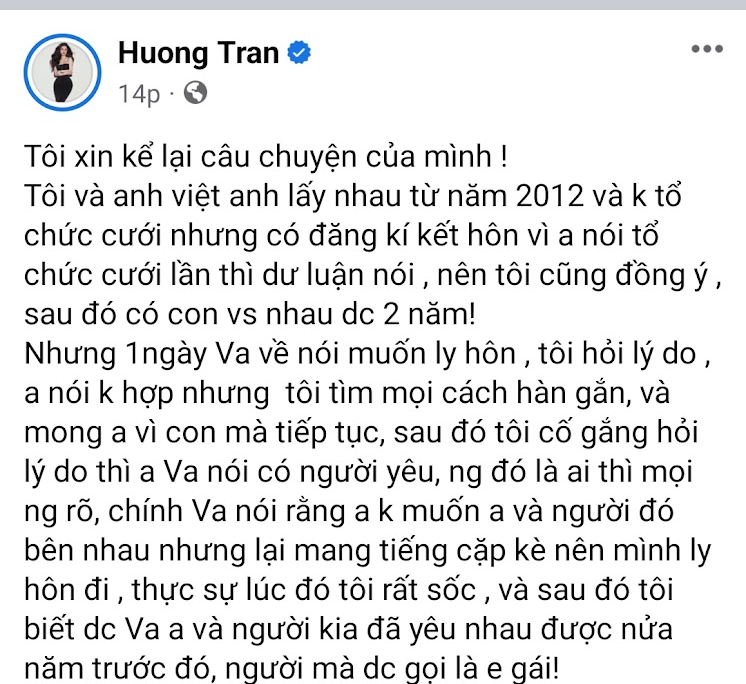 Vợ cũ Việt Anh đáp trả, hé lộ hợp đồng ly hôn 200 triệu và lý do tan vỡ - Ảnh 3.