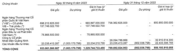 REE tạm lãi gần 300 tỷ đồng khi đầu tư cổ phiếu VIB, bán toàn bộ QTP và mua thêm hơn 200 tỷ đồng trái phiếu trong quý 2/2023 - Ảnh 1.