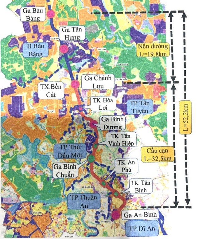 Đầu tư 50.000 tỷ đồng, Bình Dương sẽ có tuyến đường sắt kết nối 5 đô thị - Ảnh 1.