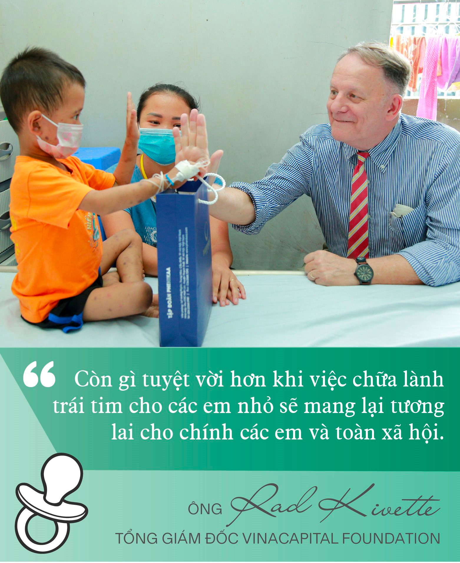 Cái bắt tay giữa 2 người lạ giúp 10.000 trái tim trẻ em Việt Nam “không còn lỗi nhịp” - Ảnh 5.