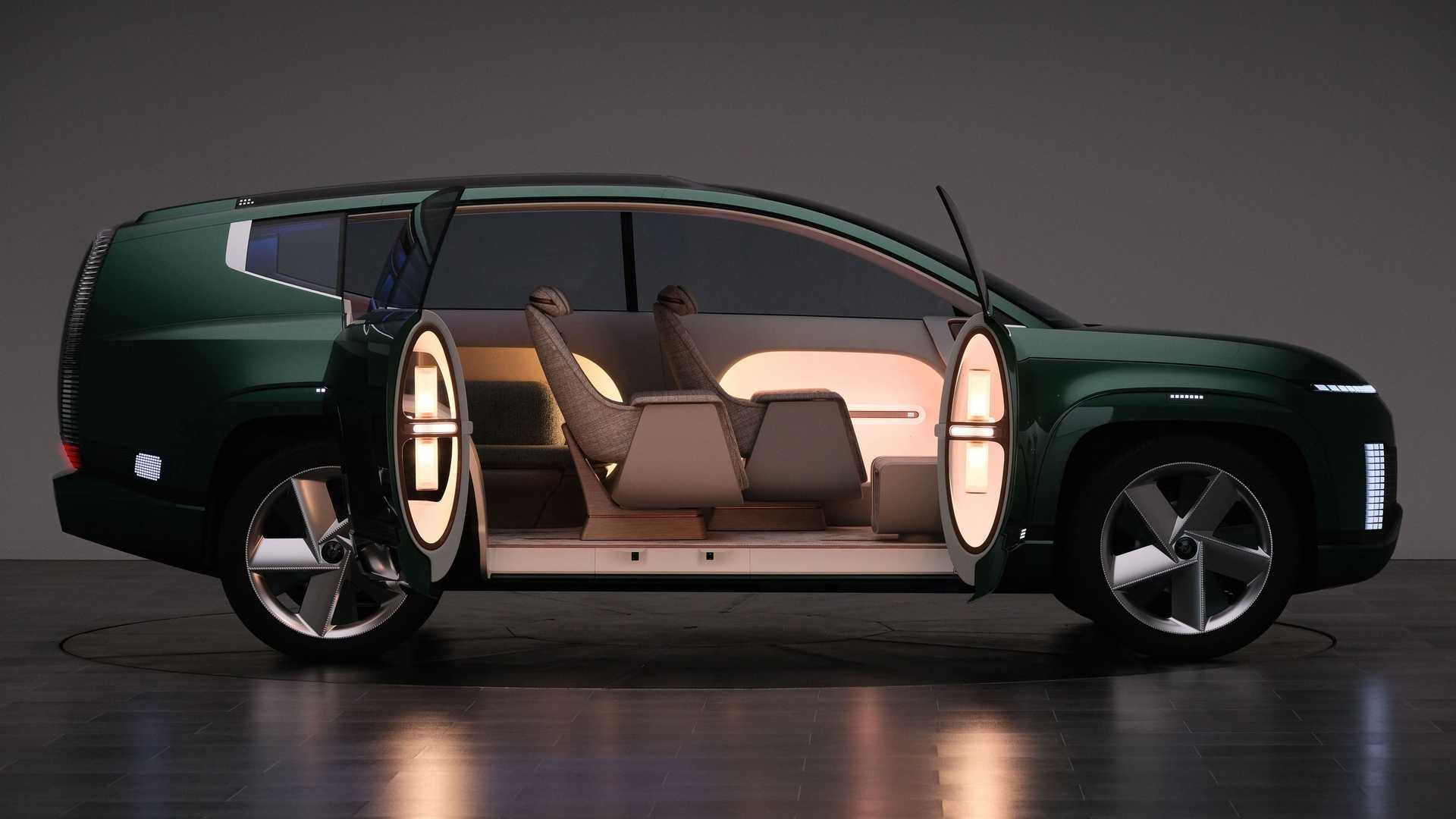 Thêm một đối thủ đáng gờm của VinFast VF 9 lộ diện: Siêu SUV điện 3 hàng ghế từ Hyundai, thiết kế đậm chất tương lai - Ảnh 3.