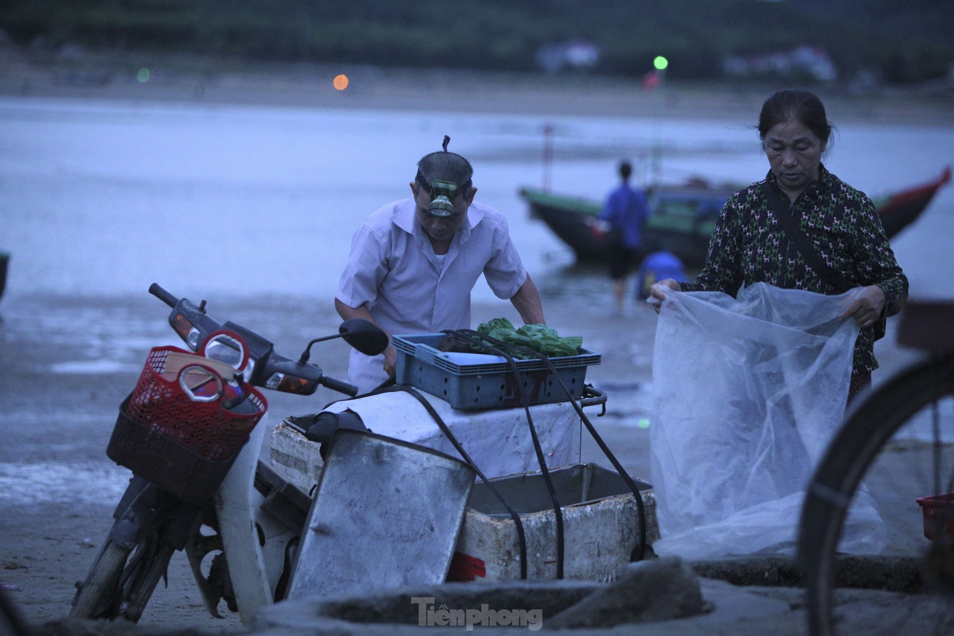 Soi đèn đi chợ hải sản đặc biệt ở Hà Tĩnh lúc tờ mờ sáng - Ảnh 20.