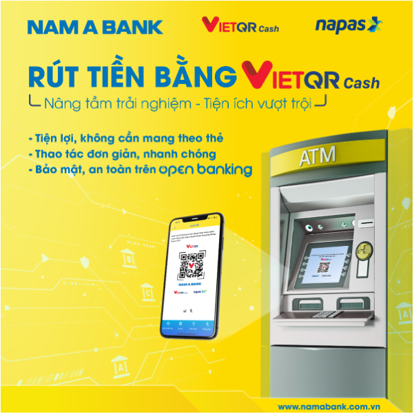 Nam A Bank – tiên phong triển khai dịch vụ rút tiền bằng VietQR - Ảnh 1.