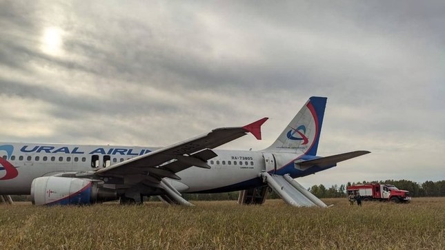 Nga: Máy bay chở khách hạ cánh khẩn cấp giữa cánh đồng - Ảnh 1.
