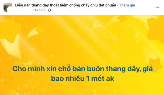 Thang dây thoát hiểm được người dân tìm mua online: Nơi tăng giá, nơi cháy hàng - Ảnh 2.