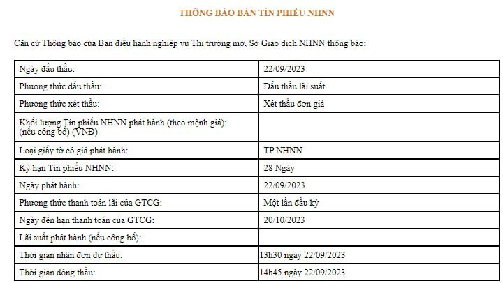 NHNN tiếp tục chào bán tín phiếu sau phiên &quot;10.000 tỷ&quot; thăm dò - Ảnh 1.