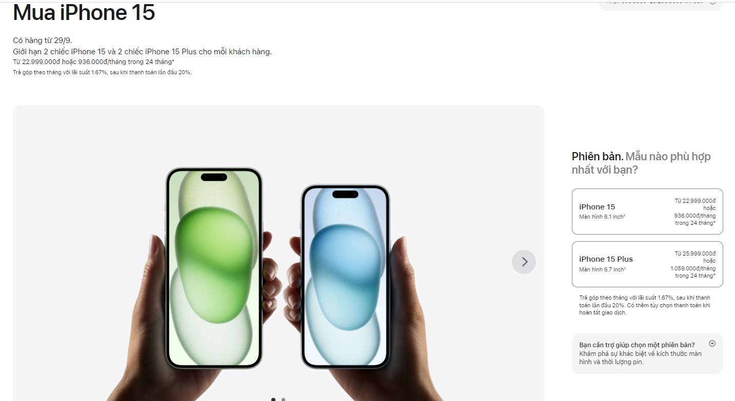 iPhone 15 series chính thức mở đặt trước, các hệ thống bán lẻ tại Việt Nam lại lao vào 'cuộc chiến giá rẻ' - Ảnh 1.