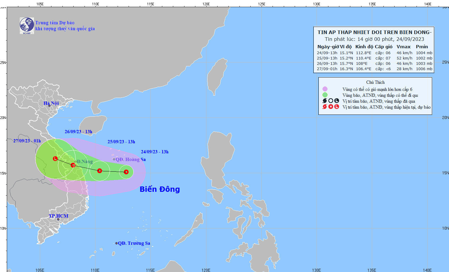 Tin nóng về áp thấp nhiệt đới trên biển Đông: Diễn biến nhanh hướng vào miền Trung, nhiều nơi đón mưa rất to - Ảnh 1.