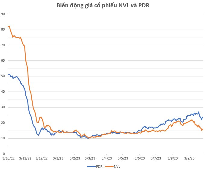 'Đôi bạn' Novaland và Phát Đạt sau giai đoạn giảm sàn 17 phiên liên tiếp: Người đã tăng gấp đôi thị giá, kẻ tiếp tục giảm hơn 21% - Ảnh 1.