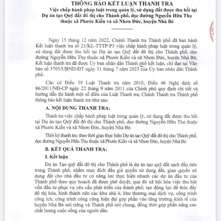 TP.HCM: Hàng loạt sai phạm ở dự án tạo quỹ đất dọc đường Nguyễn Hữu Thọ - Ảnh 2.