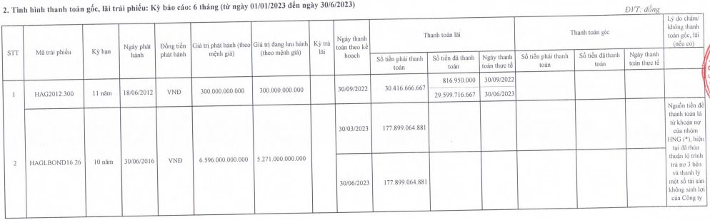 HAGL chưa thanh toán hơn 350 tỷ đồng tiền lãi trái phiếu cho BIDV trong nửa đầu năm, sẽ tất toán hơn 3.800 tỷ đồng trái phiếu vào quý 3/2023 - Ảnh 1.