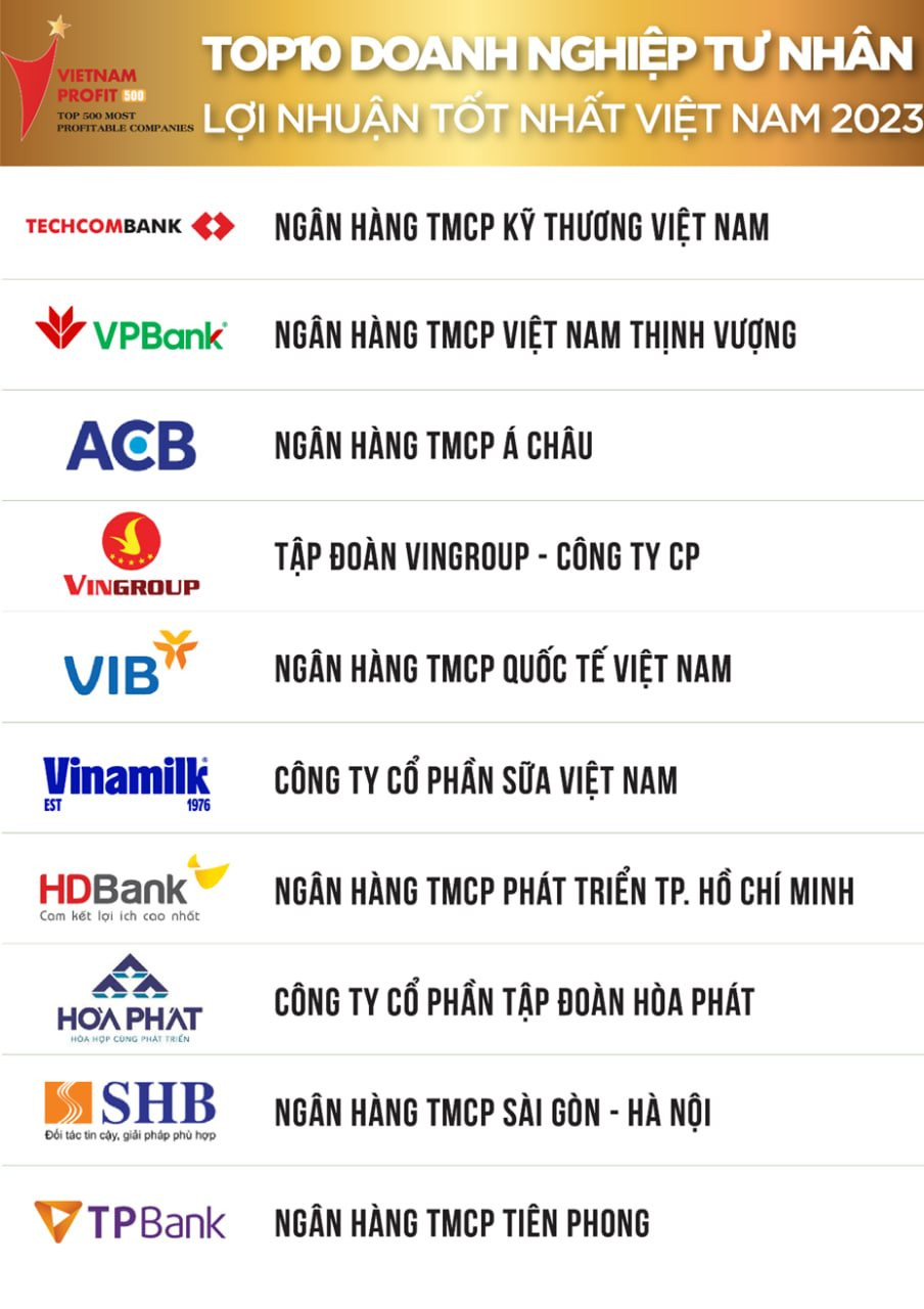 Ngân hàng chiếm hơn một nửa Top 10 doanh nghiệp lãi lớn nhất Việt Nam - Ảnh 2.