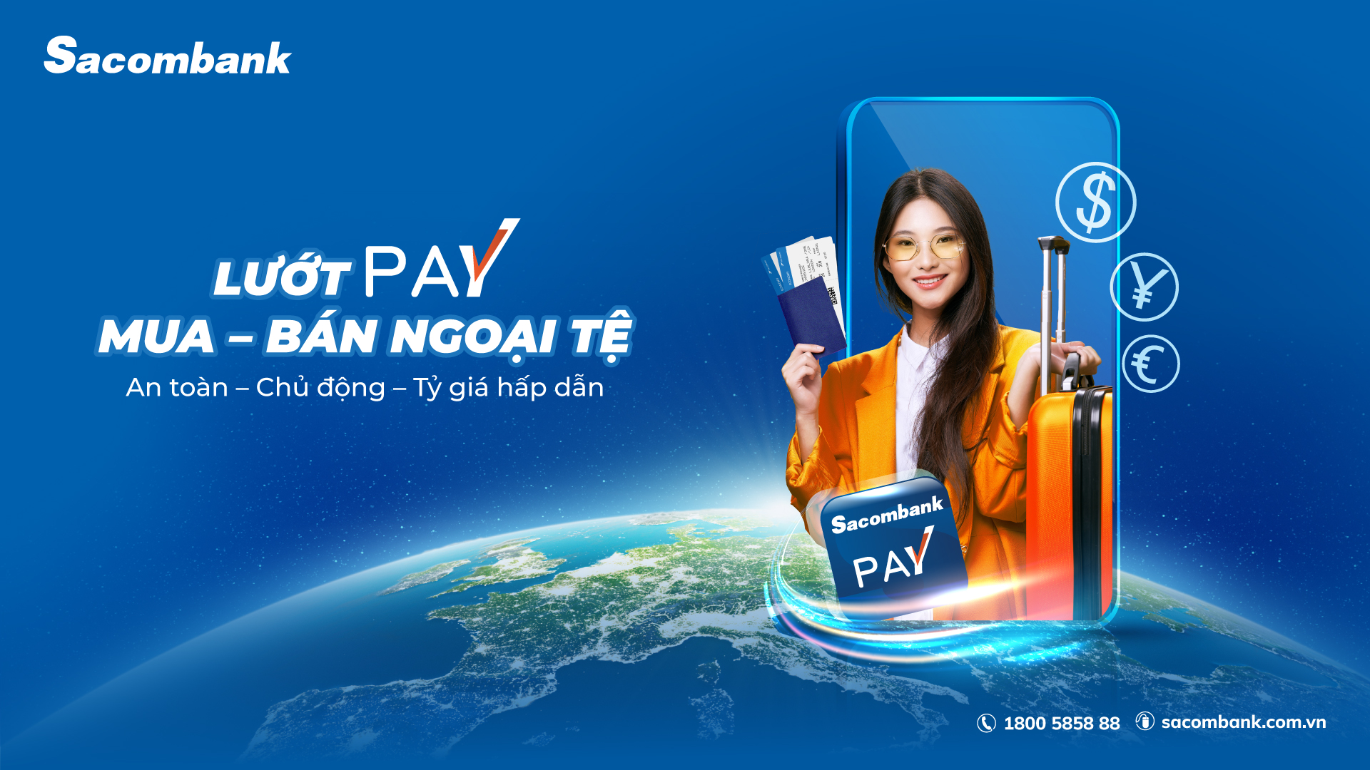 Mua ngoại tệ tiền mặt dễ dàng trên Sacombank Pay - Ảnh 1.