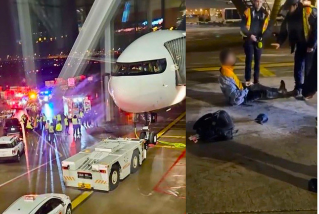 Nam hành khách bị thương nặng vì rơi từ máy bay xuống đất - Ảnh 1.