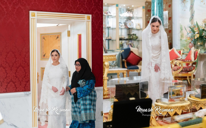 Cô dâu của Hoàng tử Brunei tiếp tục &quot;đốn tim&quot; dân mạng vì xuất hiện như nữ thần với bộ váy cưới đẹp tựa trong mơ - Ảnh 2.