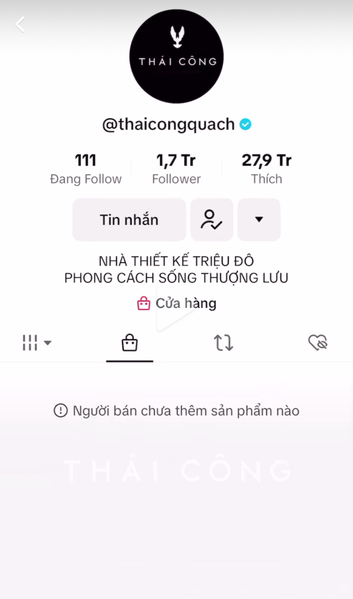 Gian hàng &quot;quý tộc&quot; đột nhiên &quot;bay màu&quot; trên TikTok, Thái Công lên tiếng: Sập sàn vì số lượng đơn khủng!- Ảnh 1.