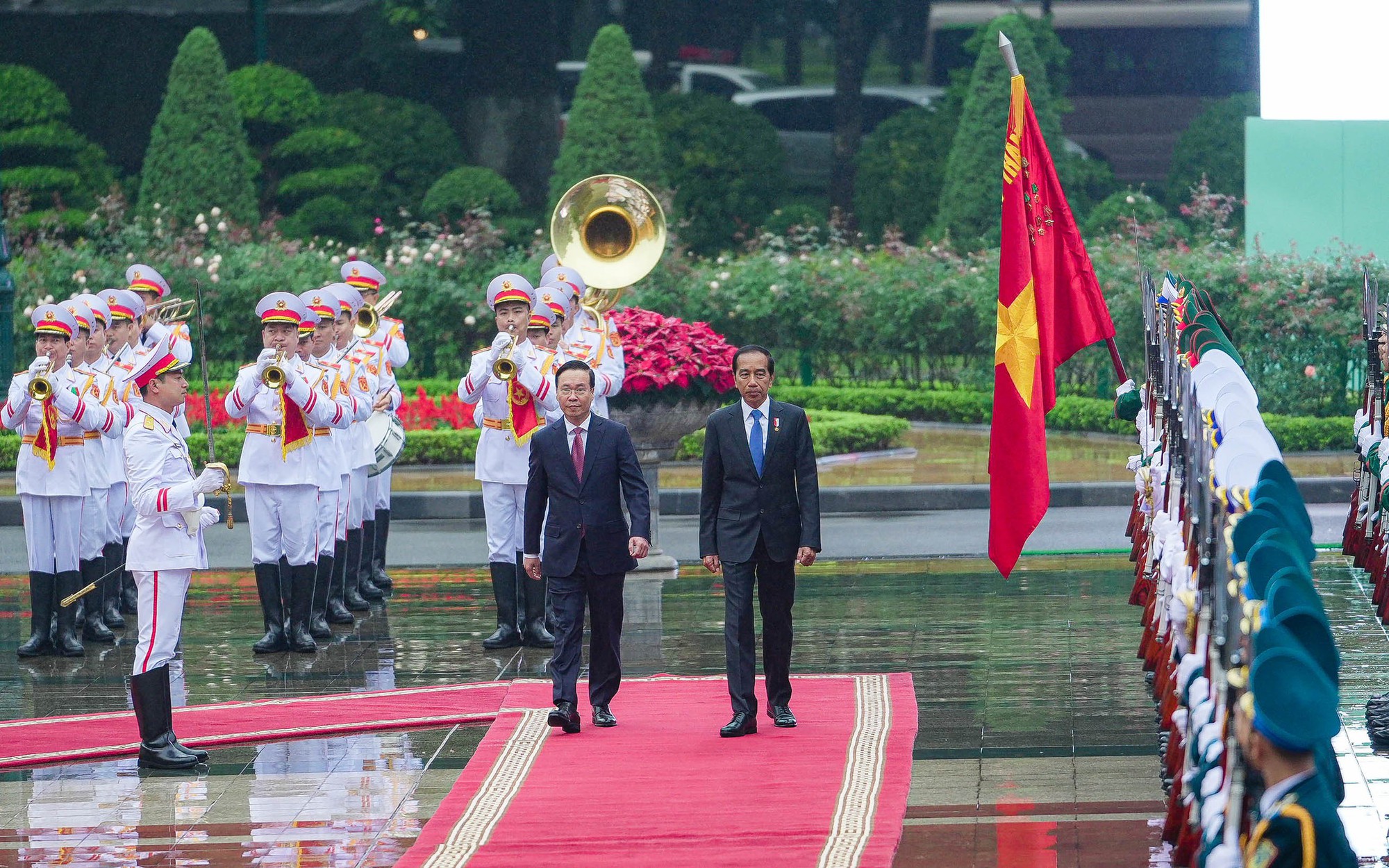 Chủ tịch nước Võ Văn Thưởng chủ trì lễ đón Tổng thống Indonesia Joko Widodo- Ảnh 9.