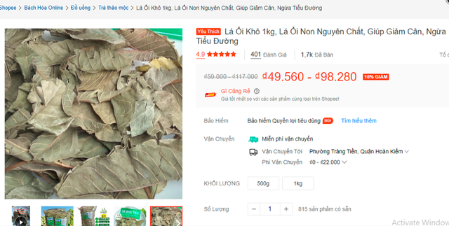 5 loại lá người Việt toàn vứt đi, bất ngờ được rao bán cực đắt trên sàn TMĐT: Lá ổi 90 nghìn đồng/kg, combo 5 lá chuối giá hơn 1 triệu cũng không có để mua - Ảnh 4.