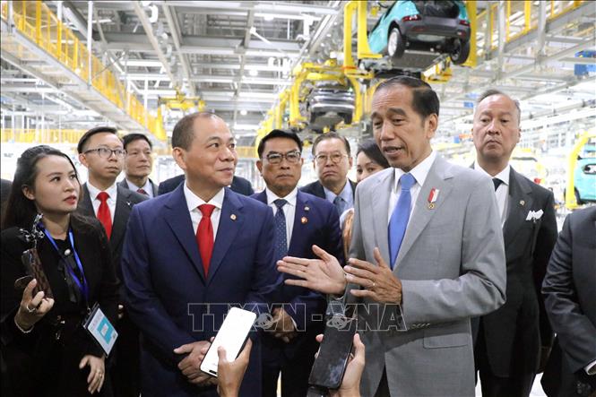 Tổng thống Indonesia thăm Tổ hợp Nhà máy VinFast tại Hải Phòng - Ảnh 2.